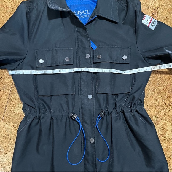 Versace Jeans Couture Metallic Shimmer Vintage Utility Jacket Sz S - Picture 11 of 16
